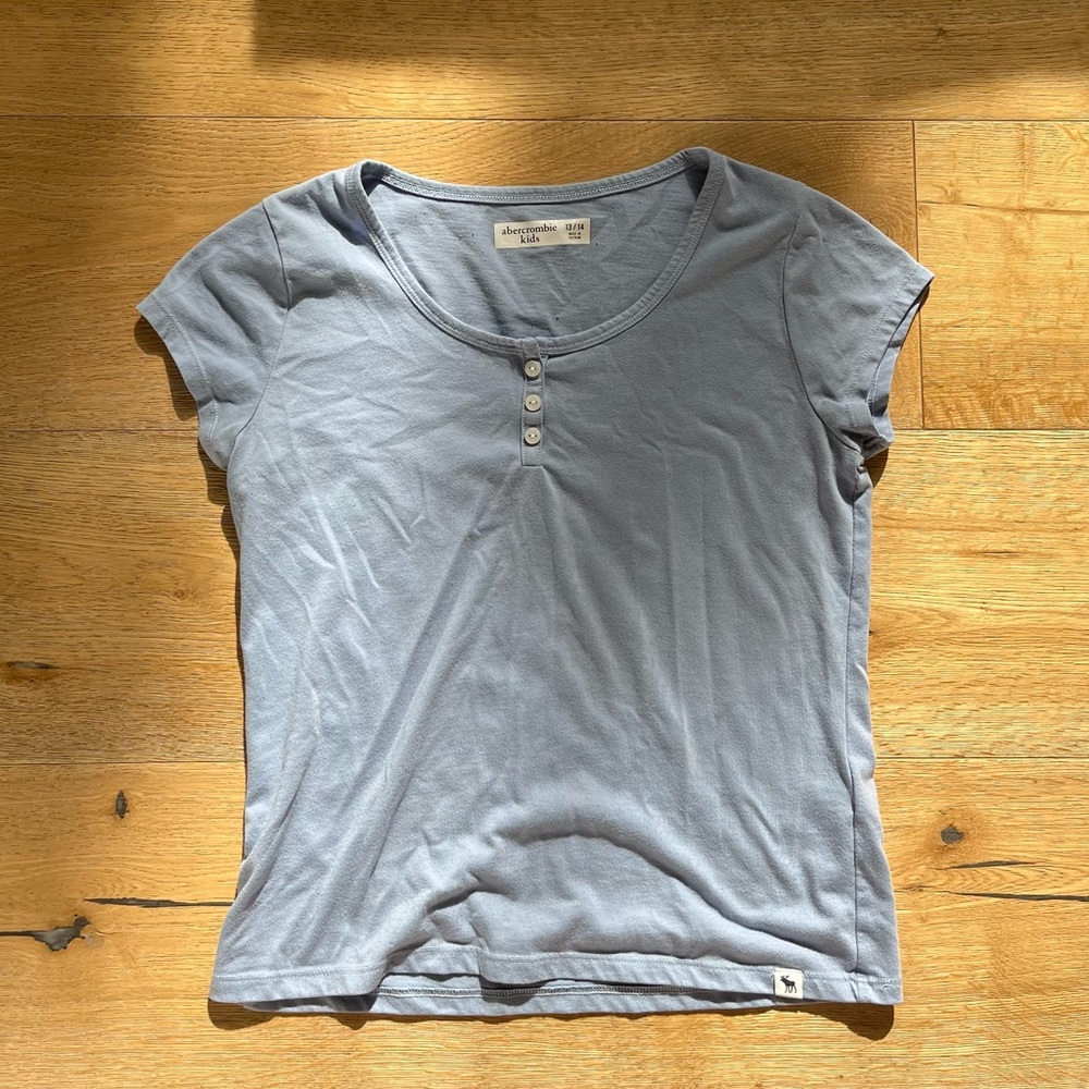 Cute Blue Kids T-Shorts With Buttons- Abercrombie & Fitch Kids